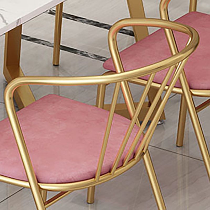 Scandinavian Style Windsor Back Side Chairs Upholstered Armless Dining Chairs Clearhalo ' kitchen&dining_furn' 'Dining Chairs' 'Dining Tables & Seating' 'dining_chair' 'furn' 'furn_dining_chair' 'Furniture' 'furniture_dining_chair' 'Kitchen & Dining Furniture' 'kitchen' 1200x1200_a531394c-020d-443f-b6ba-a734f838c064