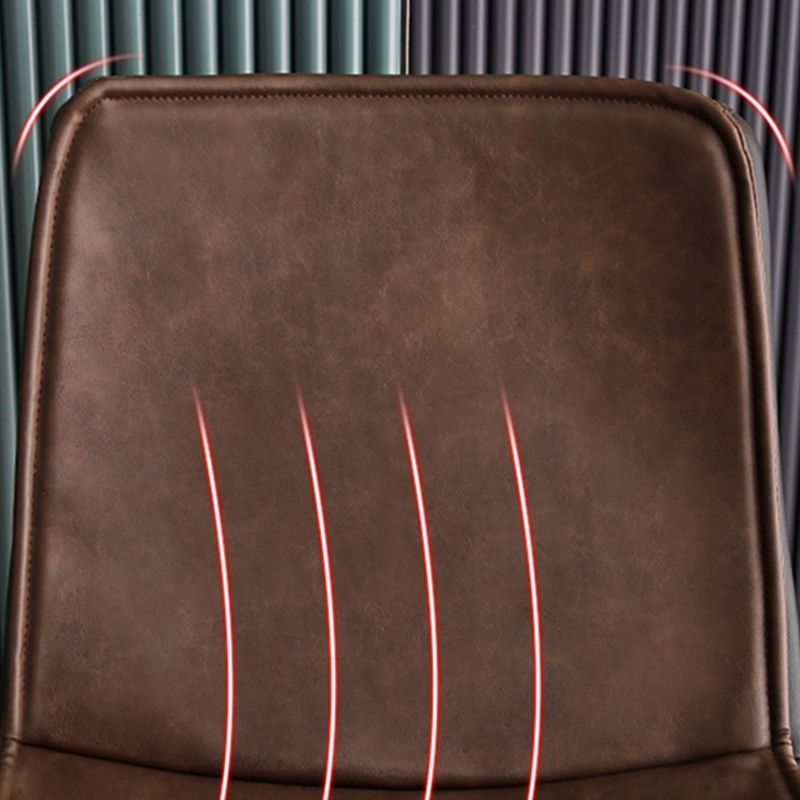 Industrial PU Leather Barstools Metal Base Bar Stool for Living Room