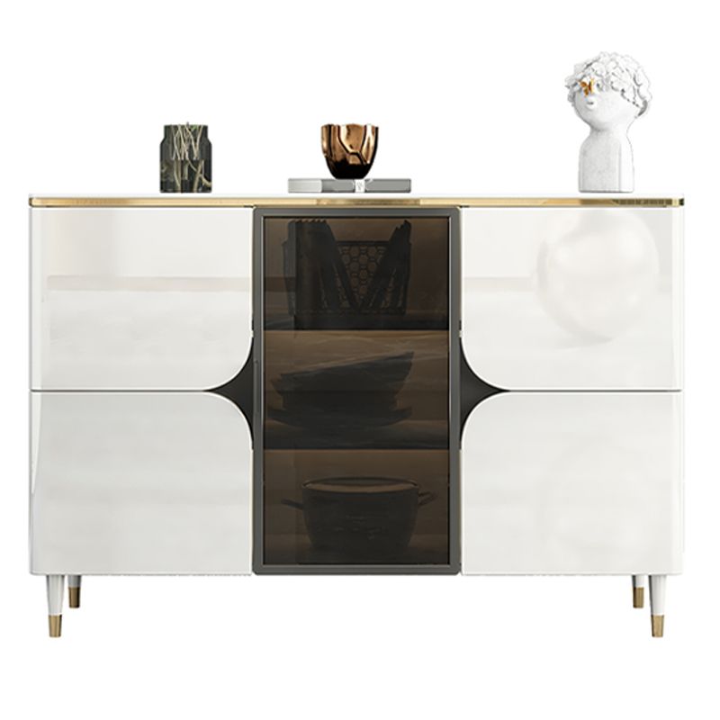 Contemporary Buffet Sideboard Stone Buffet Stand with Cabinets Clearhalo 'buffet_sideboard' 'Buffets & Sideboards' 'furn' 'furn_buffet_sideboard' 'Furniture' 'Kitchen & Dining Furniture' 1200x1200_a53150c2-2680-47e5-8eb0-38d13bfac152