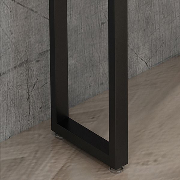 Tavolo da pranzo in legno in legno di pino tavolo da pranzo industriale con base nera