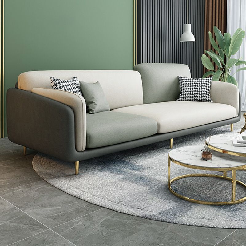 Faux Leather Seating Pillow Top Arm Sofa with Pillows for Living Room Clearhalo 'furn' 'furn_sofas' 'Furniture' 'Living Room Furniture' 'Sofa' 'sofas' 1200x1200_a5335f7d-1e6b-4611-aa29-990776c0bfef