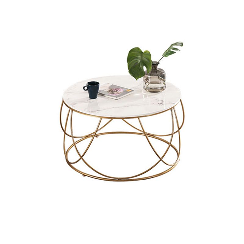 Frame Glam Cocktail Table Stone Round Nesting Coffee Table Set Clearhalo 'Coffee & Accent Tables' 'Coffee Tables' 'coffee_tables' 'furn' 'furn_coffee_tables' 'Furniture' 'Living Room Furniture' 1200x1200_a534fa23-dfff-4265-842b-f7b0da19c014