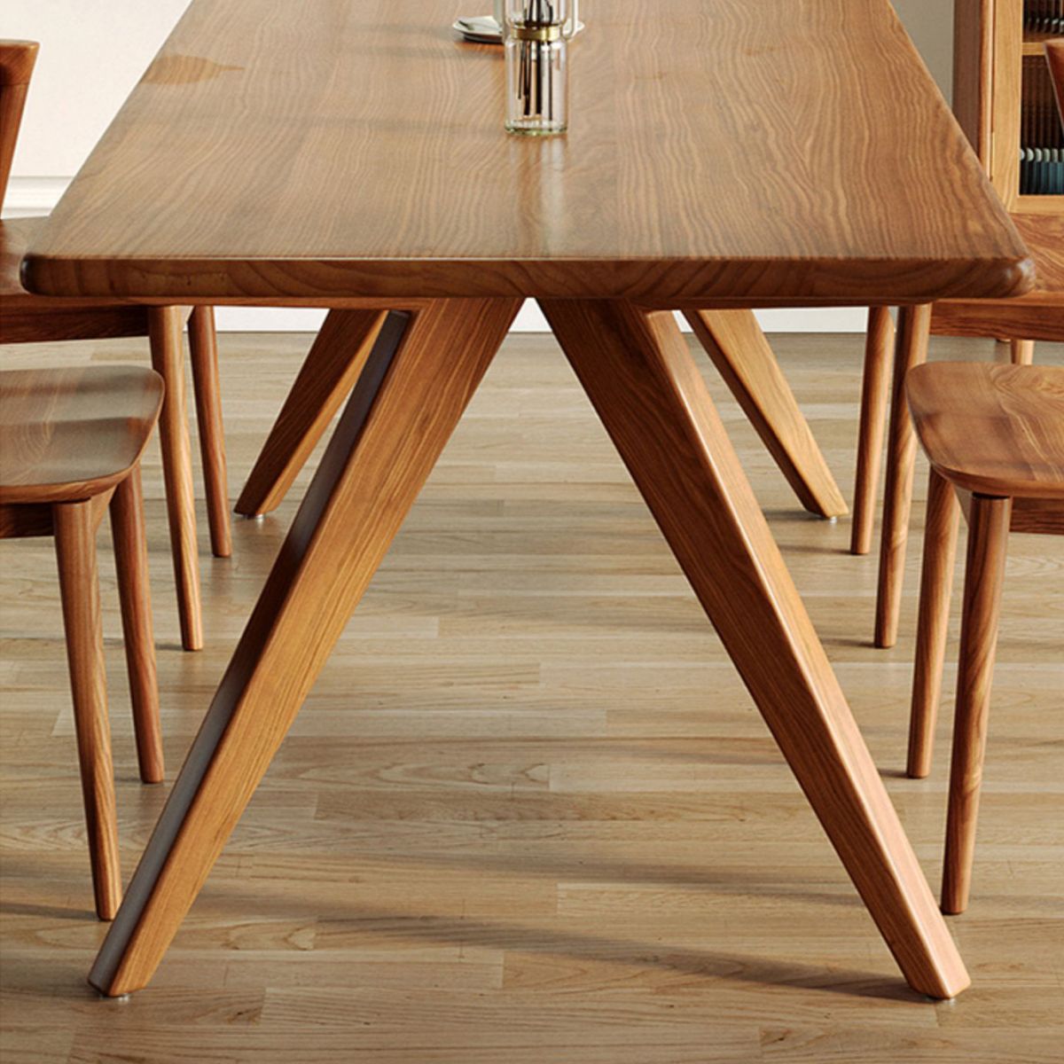 Modern Pine Wood Table for Restaurant Rectangle Dining Table in Nature with 4 Legs Clearhalo 'Dining Tables & Seating' 'Dining Tables' 'dining_table' 'furn' 'furn_dining_table' 'Furniture' 'furniture_dining_table' 'Kitchen & Dining Furniture' 'kitchen' 'kitchen_dining_table' 1200x1200_a5359f15-0b53-4d86-a055-147bb7512373