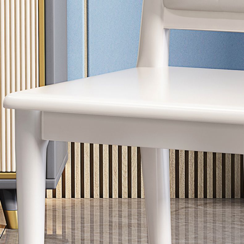 Moderne getufte eetkamerstoel Open achterste armloze stoel voor keukengebruik