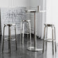 Modern Silver Metal Counter Table with Round Table Top Silver Pedestal Table Clearhalo 'Bar Furniture' 'Bar Tables' 'bar_tables' 'furn' 'furn_bar_tables' 'Furniture' 'furniture_bar_tables' 'Kitchen & Dining Furniture' 1200x1200_a538a490-92dd-4952-8887-00c4543291d4