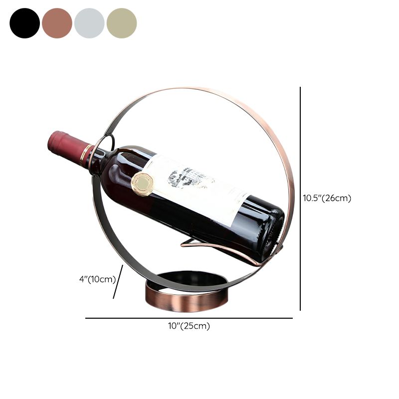 Porta bottiglia da tavolo moderna porta bottiglia di vino in metallo per soggiorno