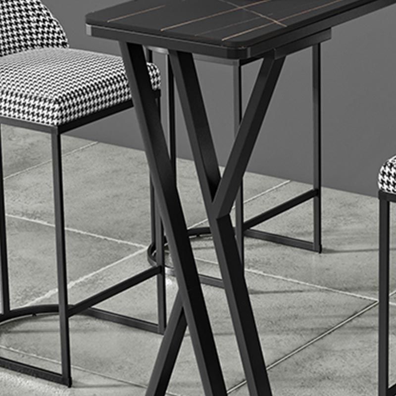 Industrial Rectangle Top Counter Table 42-inch Height Table for Coffee Shop Clearhalo 'Bar Furniture' 'Bar Tables' 'bar_tables' 'furn' 'furn_bar_tables' 'Furniture' 'Kitchen & Dining Furniture' 1200x1200_a53dc069-dab2-4f88-8ff0-877e2a1a2c10