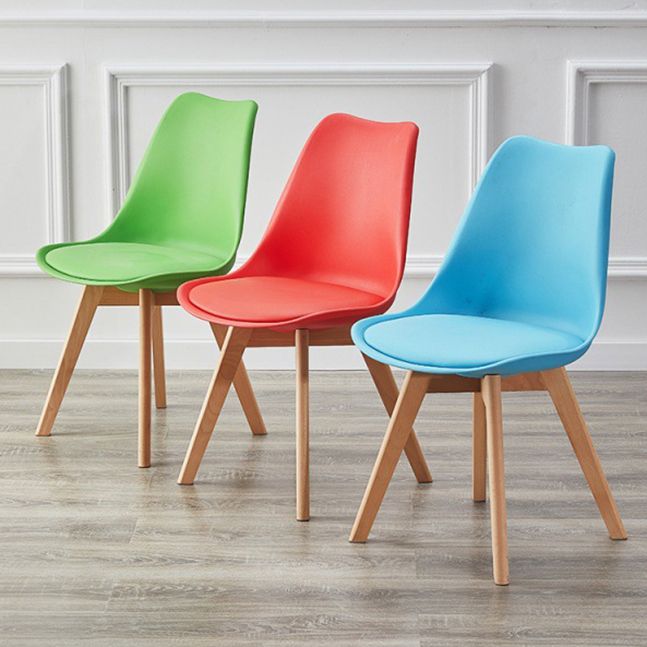 Modern Style Chairs Kitchen Armless Side Chair with Wooden Legs Clearhalo 'Dining Chairs' 'Dining Tables & Seating' 'dining_chair' 'Furniture' 'furniture_dining_chair' 'Kitchen & Dining Furniture' 1200x1200_a53e2206-f791-40c7-b3bd-e92addd10696