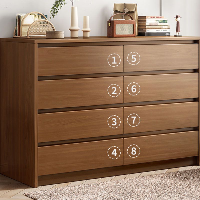 Commode de rangement contemporaine en bois pour chambre à coucher avec tiroirs