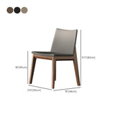 Industrial Parsons Chair Solid Wood Legs Upholstered Side Chair