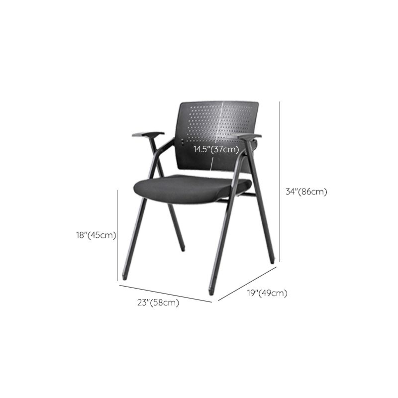 19" Wide Contemporary Desk Chair Black No Wheels Office Chair Clearhalo 'furn' 'furn_office_chair' 'Furniture' 'Office Chairs' 'Office Furniture' 'office_chair' 1200x1200_a53fa8af-295d-4b2d-9502-18d56d95cd5c