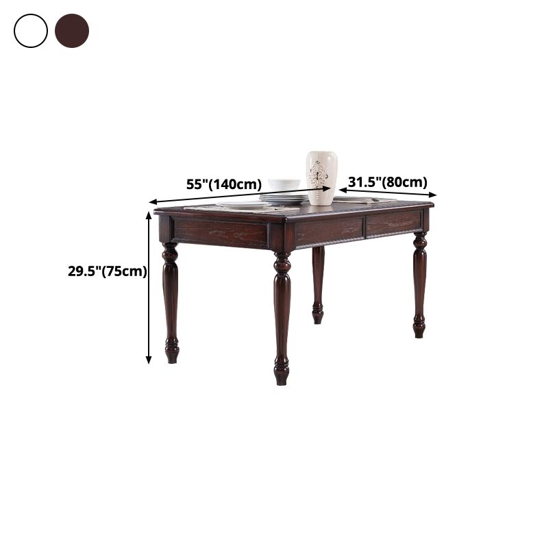 Mid-Century Modern Rectangle Dining Table Wood Table for Kitchen,55"L x 31.5"W x 29.5"H Clearhalo ' dining_table' 'Dining Tables & Seating' 'Dining Tables' 'furn' 'furn_dining_table' 'Furniture' 'furniture_dining_table' 'Kitchen & Dining Furniture' 'kitchen&dining_furn' 'kitchen' 'kitchen_dining_table' 1200x1200_a541135e-e8c3-4e4c-a683-6a0b440054c5