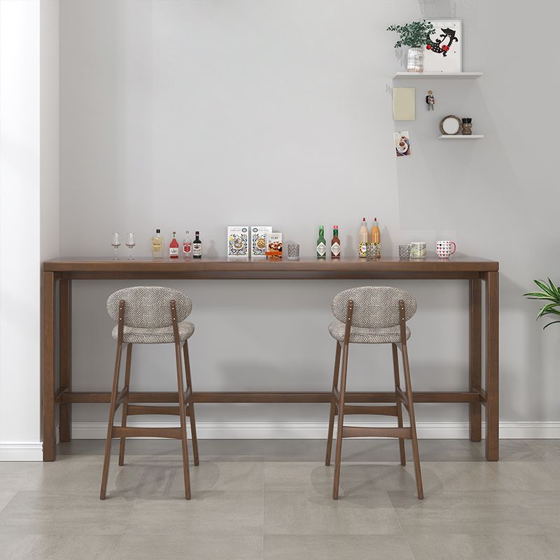 Modern Dining Room Rectangle Trestle Solid Wood Bar Dining Table Clearhalo 'Bar Furniture' 'Bar Tables' 'bar_tables' 'furn' 'furn_bar_tables' 'Furniture' 'Kitchen & Dining Furniture' 1200x1200_a541a4ae-c3df-4506-a7db-db290dbe34f6