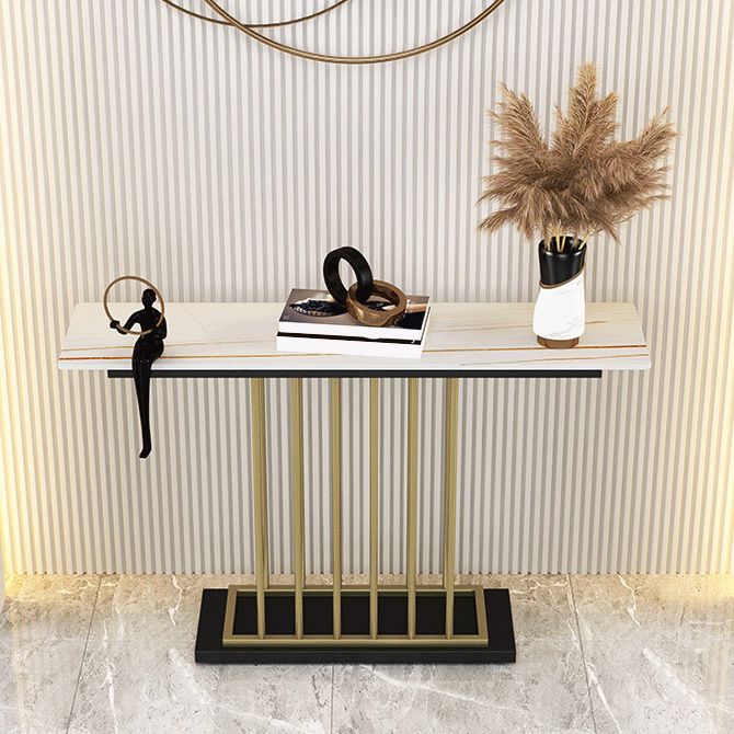 Table de console rectangle contemporaine table de canapé de console finition antique