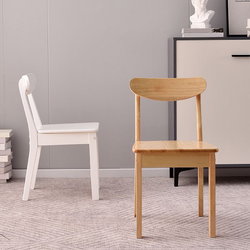 Scandinavian Rubberwood Open Back Side Chair Natural Wood Dining Chair Clearhalo ' kitchen&dining_furn' 'Dining Chairs' 'Dining Tables & Seating' 'dining_chair' 'furn' 'furn_dining_chair' 'Furniture' 'furniture_dining_chair' 'Kitchen & Dining Furniture' 'kitchen' 1200x1200_a544316d-45b4-45df-982d-bad1408bea04