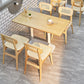 Tavolo da pranzo moderno per caffetteria set 1/4/5 pezzi dinette in legno massiccio in naturale