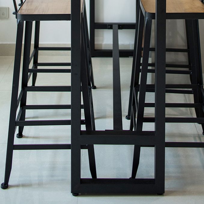 Modern 1/2/5 stuks vaste houten pubtafel set rechthoekige tegen tafel voor eetkamer