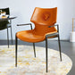 Home Upholstered Arm Dining Chair Faux Leather Wingback Chair Clearhalo 'Dining Chairs' 'Dining Tables & Seating' 'dining_chair' 'furn' 'furn_dining_chair' 'Furniture' 'Kitchen & Dining Furniture' 1200x1200_a545959c-f47f-406f-a056-67188e46c960