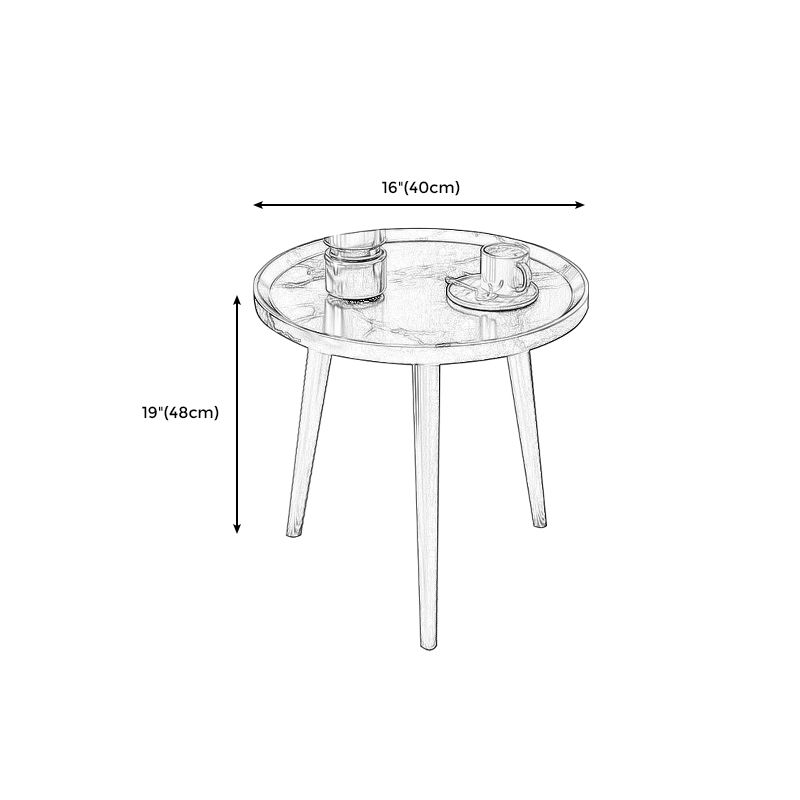 14.9/18.8" H 4-Leg Base Wooden Solid Color Round Coffee Table For Apartment Clearhalo 'Coffee & Accent Tables' 'Coffee Tables' 'coffee_tables' 'furn' 'furn_coffee_tables' 'Furniture' 'Living Room Furniture' 1200x1200_a5477f30-5c23-47cf-98d9-4c66997f5bad