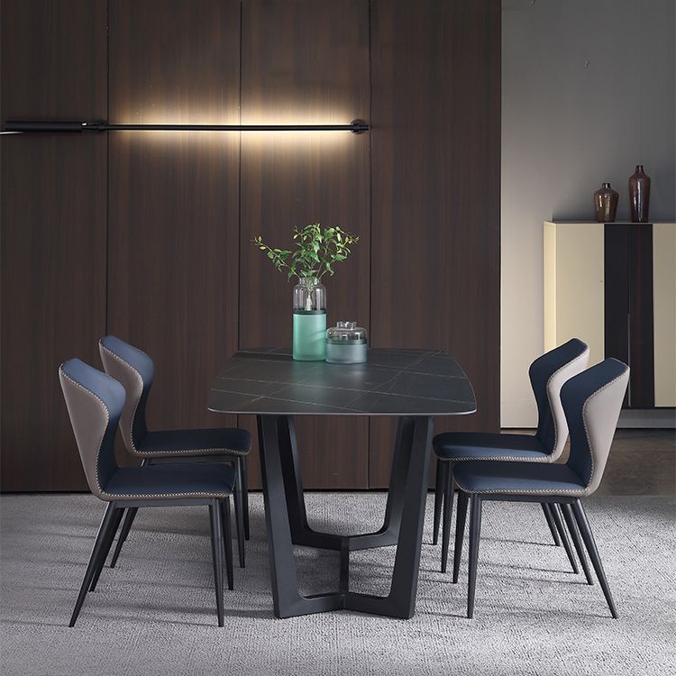 Industrial Rectangle Furniture Trestle Base Dining Site Table for Dining Room Clearhalo 'Dining Tables & Seating' 'Dining Tables' 'dining_table' 'furn' 'furn_dining_table' 'Furniture' 'furniture_dining_table' 'Kitchen & Dining Furniture' 'kitchen' 'kitchen_dining_table' 1200x1200_a548c47d-15df-4961-ba0d-e774075f6b96