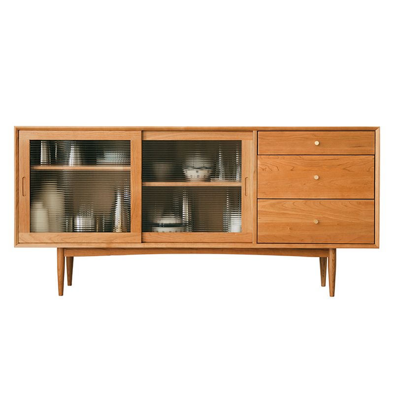 Credenza in legno in legno a 3 cassetti moderni mobili per porte scorrevoli in vetro credenza per soggiorno
