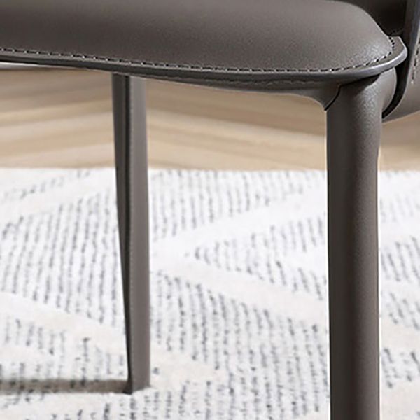 Faux Leather Dining Arm Chair Contemporary Dining Room Chair