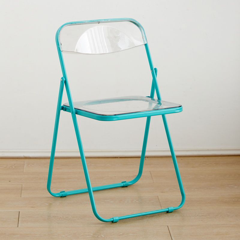 Style moderne pliant ouvrir des chaises de salle à manger sans bras en métal (ensemble de 4/8)