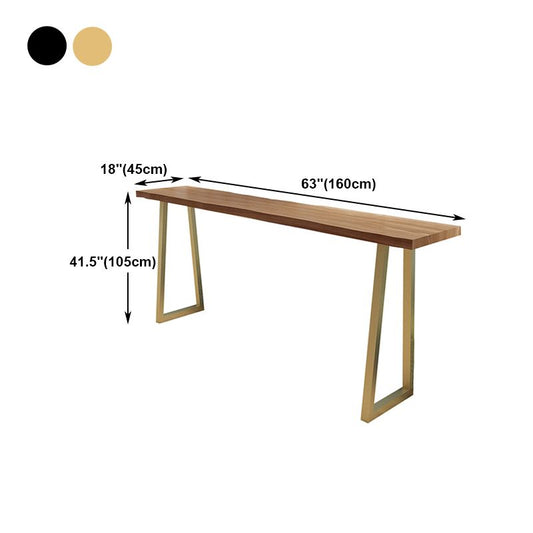 Solid Wood Bar Table Traditional Luxury Bar Table Rectangle with Sled Base Clearhalo 'Bar Furniture' 'Bar Tables' 'bar_tables' 'furn' 'furn_bar_tables' 'Furniture' 'furniture_bar_tables' 'Kitchen & Dining Furniture' 1200x1200_a54dc4f2-f2e2-4b42-87b4-9982ffa5d2fb