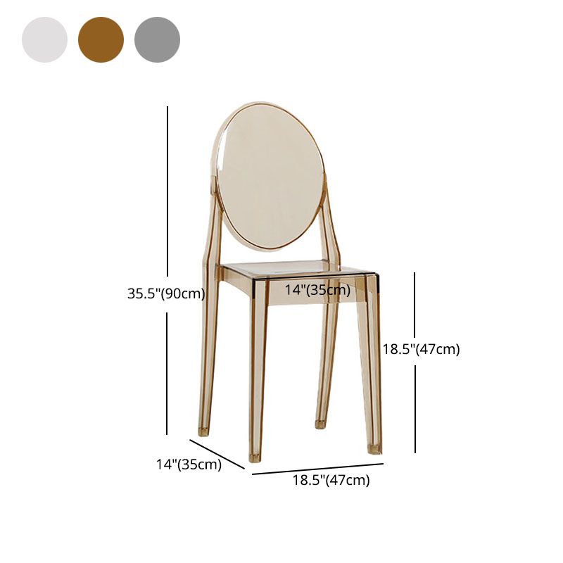 Scandinavian Design Stacking Plastic Dining Armless Chair Open Back Side Chair Clearhalo ' kitchen&dining_furn' 'Dining Chairs' 'Dining Tables & Seating' 'dining_chair' 'furn' 'furn_dining_chair' 'Furniture' 'furniture_dining_chair' 'Kitchen & Dining Furniture' 'kitchen' 1200x1200_a54de1c7-d636-4d96-a838-344c8d89f0a0