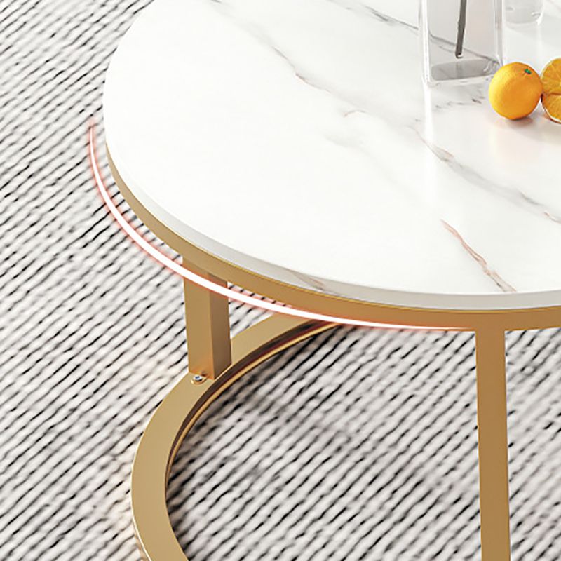 Round Coffee Or End Table Glam Drum Coffee Table in Black and White Clearhalo 'Coffee & Accent Tables' 'Coffee Tables' 'coffee_tables' 'furn' 'furn_coffee_tables' 'Furniture' 'Living Room Furniture' 1200x1200_a54f25b7-f990-4177-b773-8a86abc19e1c