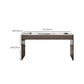 Moderne 3 Schubladen Office Desk 23.62 "W rechteckiger Schreibtisch mit Glasbasis