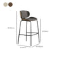 Industrial Style Armless Bar Stool Low Back Counter Bar Stool for Home