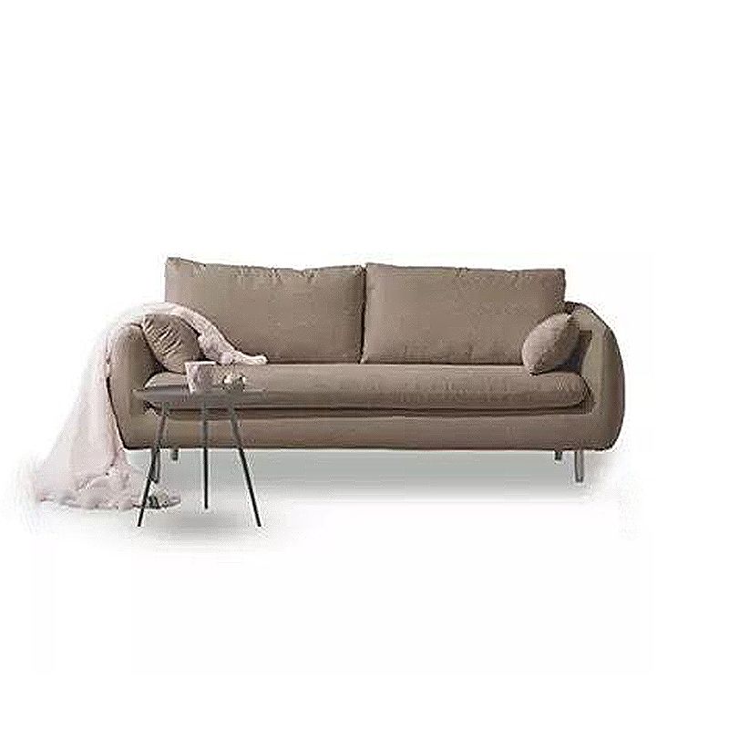 Contemporary Standard Sofa Square Arm Settee Couch with 2 Pillows Clearhalo 'furn' 'furn_sofas' 'Furniture' 'furniture_sofas' 'kitchen' 'kitchen_sofas' 'Living Room Furniture' 'Sofa' 'sofas' 1200x1200_a55484df-03a4-4c07-9ea6-23c883466945