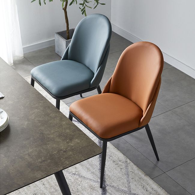 Contemporary Style Dining Chair Armless Metal Side Parsons Chairs for Kitchen Clearhalo ' kitchen&dining_furn' 'Dining Chairs' 'Dining Tables & Seating' 'dining_chair' 'furn' 'furn_dining_chair' 'Furniture' 'furniture_dining_chair' 'Kitchen & Dining Furniture' 'kitchen' 1200x1200_a5565046-9709-4346-b5ed-4bfbabe5a4de