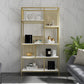 Glam Metal Bookshelf Etagere Shelf Bookcase for Study Room 11.8" W