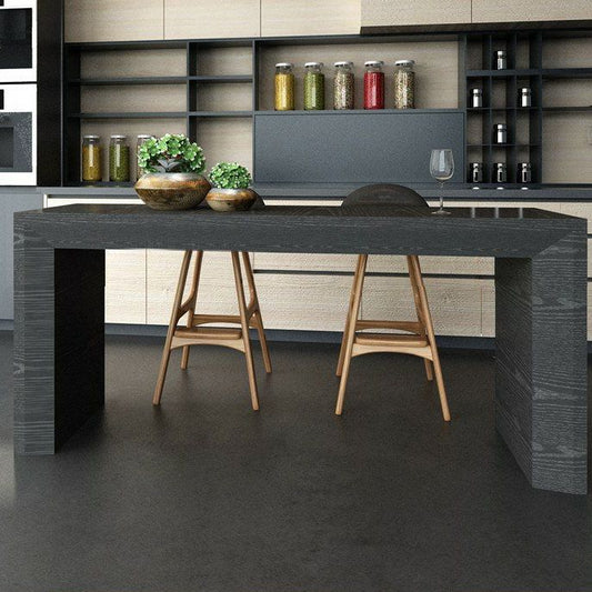 Mesa de comedor de bar de estilo moderno Mesa de barra de madera maciza rectángica para cocina