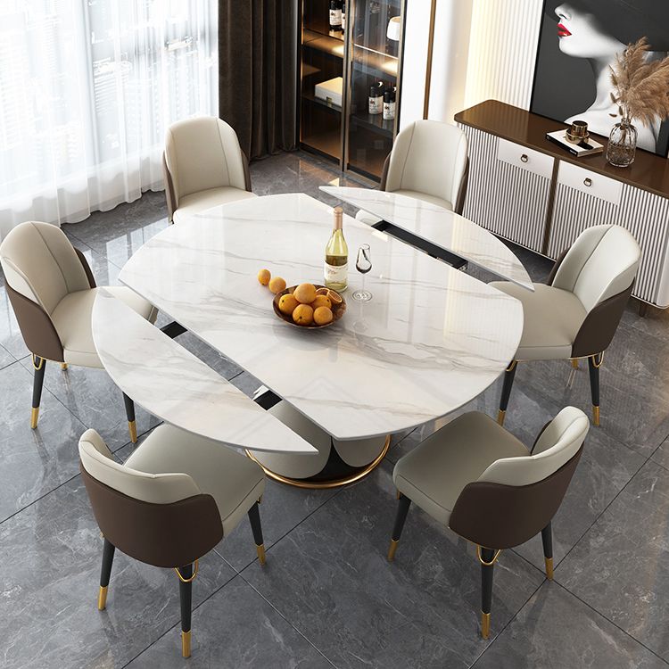 Traditional Luxury Round Dining Table Sintered Stone Table with Pedestal Base Clearhalo ' dining_table' 'Dining Tables & Seating' 'Dining Tables' 'furn' 'furn_dining_table' 'Furniture' 'furniture_dining_table' 'Kitchen & Dining Furniture' 'kitchen&dining_furn' 'kitchen' 'kitchen_dining_table' 1200x1200_a559538a-39f6-434b-9d7d-bd673f00b718