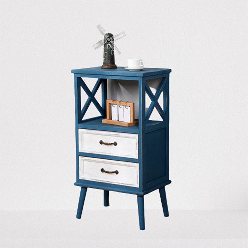 Cofre de acento de madera contemporáneo con cajones y estante de 12.59 "de ancho