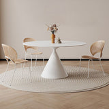 Modern Pedestal Dining Table Stone Table for Dining Room Kitchen