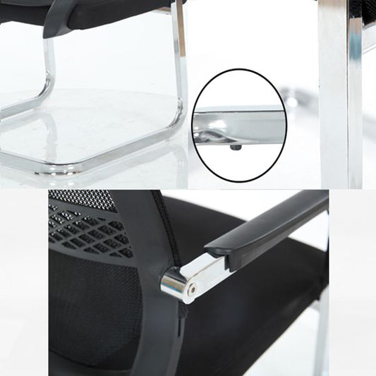 No Wheels Office Chair Modern Fixed Arms Upholstered No Distressing Desk Chair Clearhalo 'furn' 'furn_office_chair' 'Furniture' 'Office Chairs' 'Office Furniture' 'office_chair' 1200x1200_a55a14db-0923-43b3-8840-ba52f66abee3