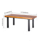 Industrial Rectangle Shape Dinette Set Solid Wood Top Dining Table Furniture for Dining Room Clearhalo 'Dining Room Sets' 'Dining Tables & Seating' 'dining_room_set' 'furn' 'furn_dining_room_set' 'Furniture' 'furniture_dining_room_set' 'Kitchen & Dining Furniture' 'kitchen&dining_furn' 'kitchen' 1200x1200_a55a5e74-1c16-4182-82dc-14ac2e6e73ce