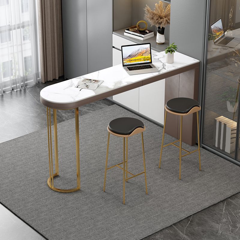 Contemporary Pub Table Set 1/2/3 Pcs Metal Frame Bar Table and Stools Clearhalo 'Bar Furniture' 'furn' 'furn_home_bar_bar_sets' 'Furniture' 'Home Bars & Bar Sets' 'home_bar_bar_sets' 'Kitchen & Dining Furniture' 1200x1200_a55affbb-8799-43e4-a620-9638b08cf2c4