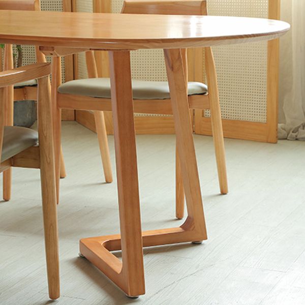 Contemporary Oval Dining Table Solid Wood Dining Table with Sled Base Clearhalo 'Dining Tables & Seating' 'Dining Tables' 'dining_table' 'furn' 'furn_dining_table' 'Furniture' 'furniture_dining_table' 'Kitchen & Dining Furniture' 'kitchen' 'kitchen_dining_table' 1200x1200_a55dfb8b-8a56-4ee7-ac5d-7dc96f19f850