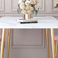 Gold Iron 4 Legs Dining Table Stone Center Top Traditional Luxury Dining Table Clearhalo 'Dining Tables & Seating' 'Dining Tables' 'dining_table' 'furn' 'furn_dining_table' 'Furniture' 'furniture_dining_table' 'Kitchen & Dining Furniture' 'kitchen' 'kitchen_dining_table' 1200x1200_a55fc625-b144-4fd4-8035-d9b80a548596