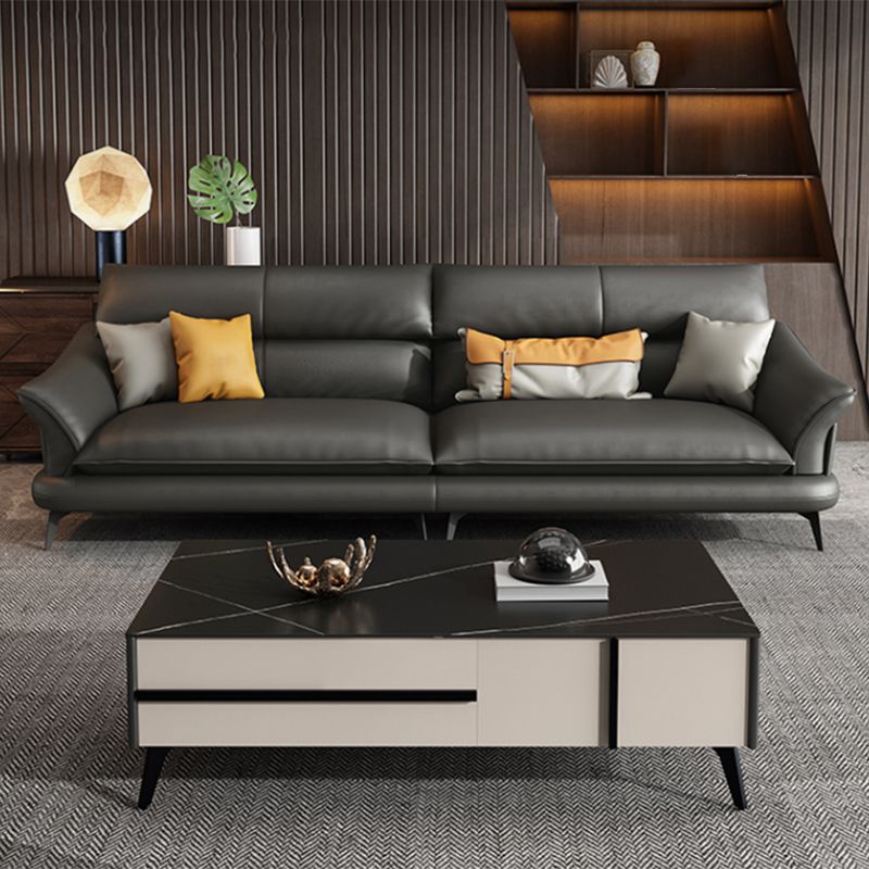 Coussins modernes Évasé ARM Salon en cuir authentique