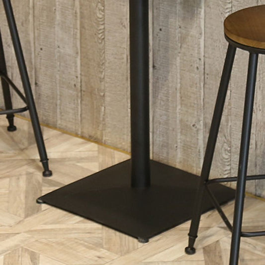 Tavolo da bar fisso in legno tavolo da pub in legno solido nero per patio