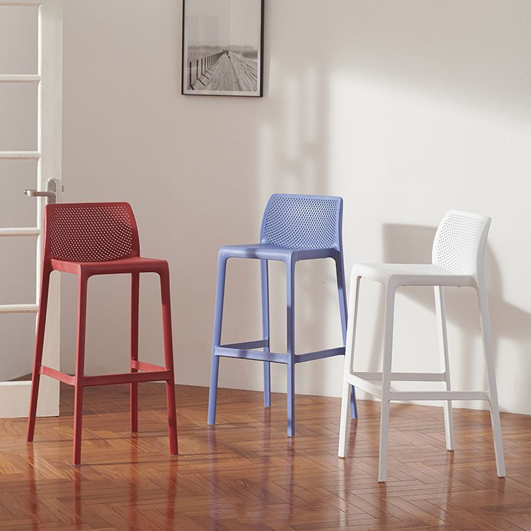 Contemporary Macron Counter Stools Armless Indoor Plastic Bar Stool for Kitchen Clearhalo 'Bar Furniture' 'Bar Stools' 'bar_stools' 'furn' 'furn_bar_stools' 'furniture_bar_stools' 'Kitchen & Dining Furniture' 'kitchen&dining_furn' 'kitchen' 'kitchen_furn' Furniture' 1200x1200_a560a268-32a1-4dd6-9d74-8c8a1ffa497c