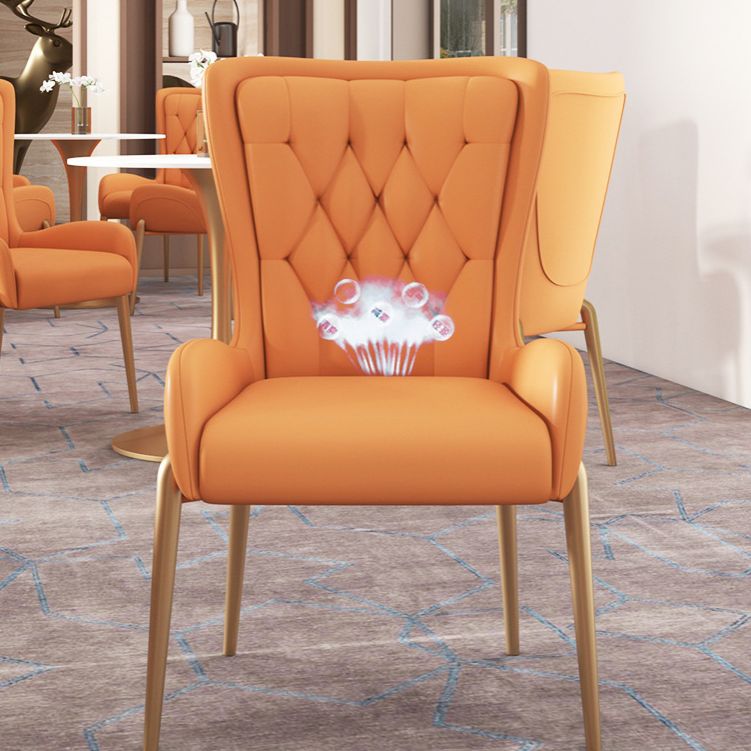 Glam Style Sintered Stone Dining Room Set Standard Height with Gold Base Dining Set Clearhalo 'Dining Room Sets' 'Dining Tables & Seating' 'dining_room_set' 'furn' 'furn_dining_room_set' 'Furniture' 'furniture_dining_room_set' 'Kitchen & Dining Furniture' 'kitchen&dining_furn' 'kitchen' 1200x1200_a561206d-3c7c-426c-a4d9-8d5943766aa5