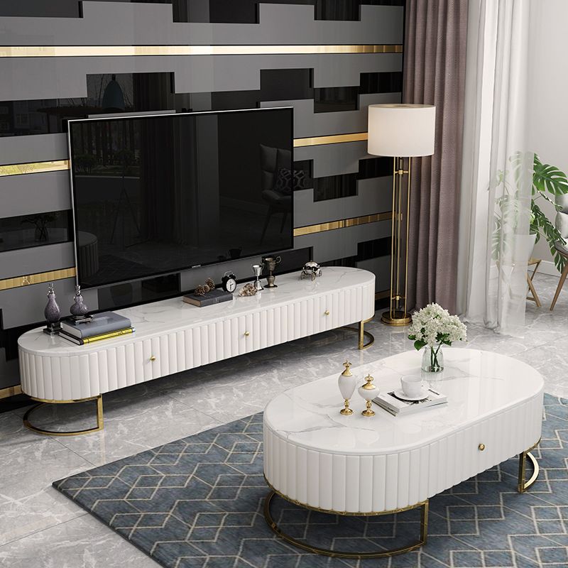 Scandinavian TV Media Stand 16" W Enclosed Storage TV Stand Console with Drawers Clearhalo 'furn' 'furn_tv_stands_entertainment_centers' 'Furniture' 'Living Room Furniture' 'TV Stands & Entertainment Centers' 'TV Stands & Media Storage Furniture' 'tv_stands_entertainment_centers' 1200x1200_a56282b9-d1c1-44f1-9608-24a8effa09c6