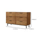 Water Resistant Storage Cabinet Solid Wood Accent Chests with 6 Drawers